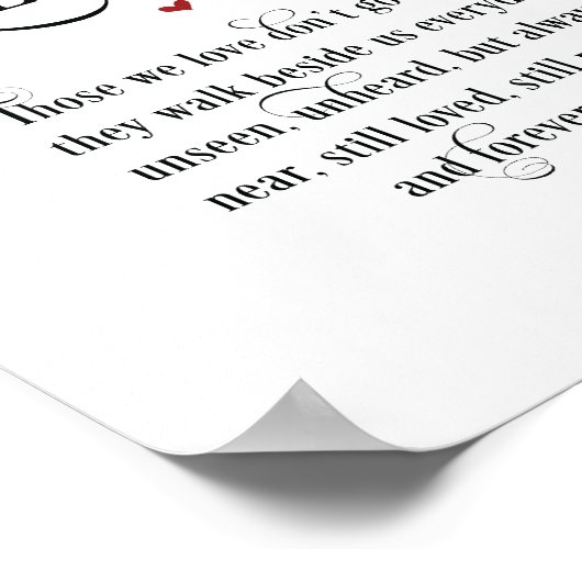 Poster Panneau de la table commémorative Mariage en mémoi (Coin)