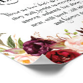 Poster Panneau de la table commémorative Mariage en mémoi (Coin)