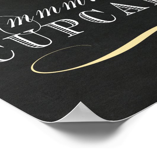 Poster Panneau de la table Cupcake - Panneau de la barre  (Coin)