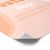 Poster Panneau de la table d'anniversaire Boho Daisy supe (Coin)