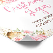 Poster Panneau de la table d'anniversaire de la vache Hig (Coin)