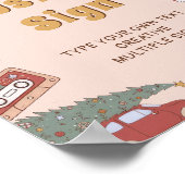 Poster Panneau de la table d'anniversaire de Noël Super (Coin)