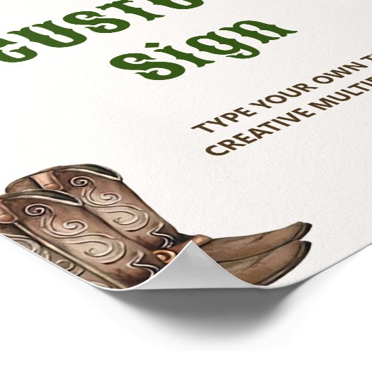 Poster Panneau de la table d'anniversaire de Western Rust (Coin)