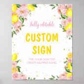 Poster Panneau de la table d'anniversaire du Baby shower (Devant)