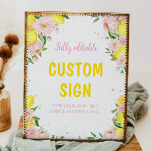 Poster Panneau de la table d'anniversaire du Baby shower