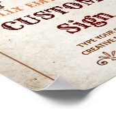 Poster Panneau de la table d'anniversaire Wild West Cowbo (Coin)