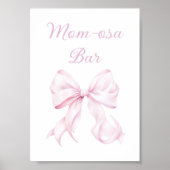 Poster Panneau de la table de Baby shower à barres Maman- (Devant)