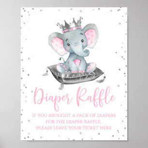 Poster Panneau de la table de Baby shower de couches pour