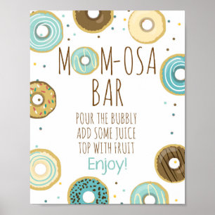 Poster Panneau de la table de Baby shower de Donut Mimosa