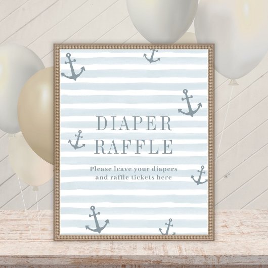 Poster Panneau de la table de baguette de Baby shower nau