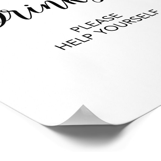 Poster Panneau de la table de boisson citron Citrus (Coin)