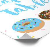 Poster Panneau de la table de couches Bleu Donut Sprinkin (Coin)