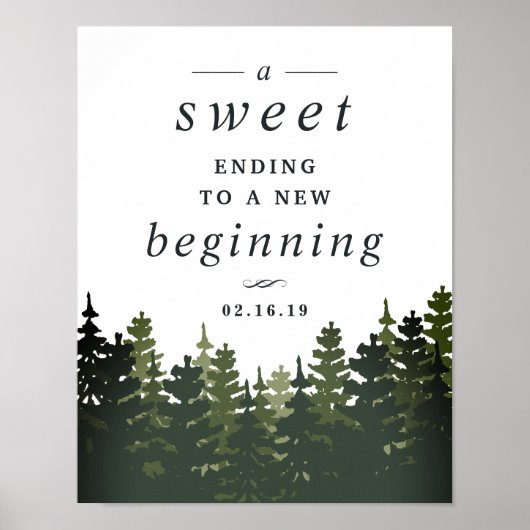 Poster Panneau de la table de dessert Mariage des Grands (Devant)