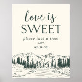 Poster Panneau de la table de dessert Mariage d'esquisse (Devant)