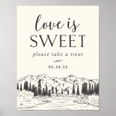 Poster Panneau de la table de dessert Mariage d'esquisse  (Devant)