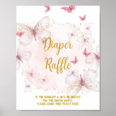 Poster Panneau de la table de distribution rose et or (Devant)