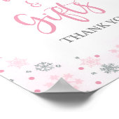 Poster Panneau de la table de douche Pink Winter Cards &  (Coin)