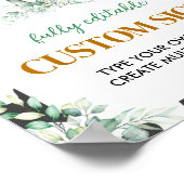 Poster Panneau de la table de fête d'anniversaire de la f (Coin)