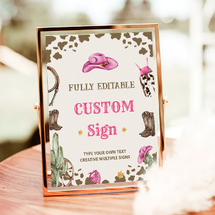 Poster Panneau de la table de fête d'anniversaire de West