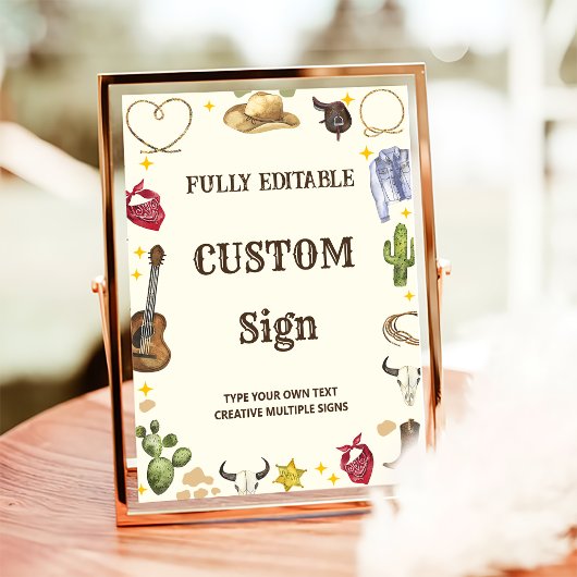 Poster Panneau de la table de fête d'anniversaire de West