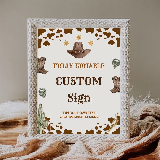 Poster Panneau de la table de fête d'anniversaire de West