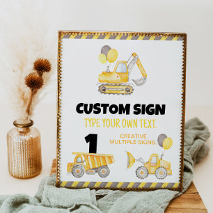 Poster Panneau de la table de fête d'anniversaire des cam