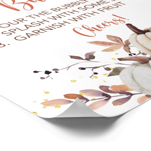 Poster Panneau de la table de la Citrouille de douche Mam (Coin)