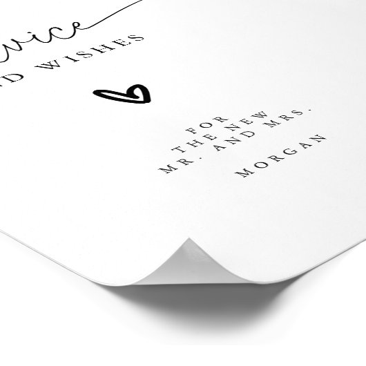 Poster Panneau de la table de Mariage de conseils et de s (Coin)