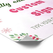 Poster Panneau de la table de Noël des cookies père Noël (Coin)