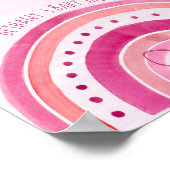 Poster Panneau de la table de préférence Baby shower rose (Coin)