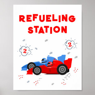 Poster Panneau de la table de ravitaillement pour deux an