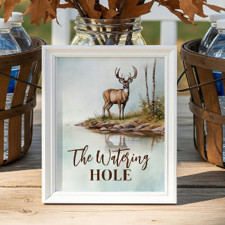 Poster Panneau de la Table des Boissons de Chasse de Trou