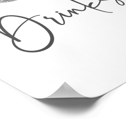 Poster Panneau de la table des boissons Silver Disco (Coin)