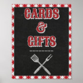 Poster Panneau de la table des cartes et cadeaux d'annive (Devant)