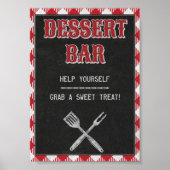 Poster Panneau de la table du bar-dessert Anniversaire du (Devant)