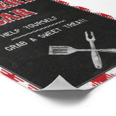 Poster Panneau de la table du bar-dessert Anniversaire du (Coin)