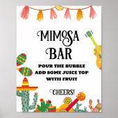 Poster Panneau de la table Fiesta Bachelorette Mimosa (Devant)