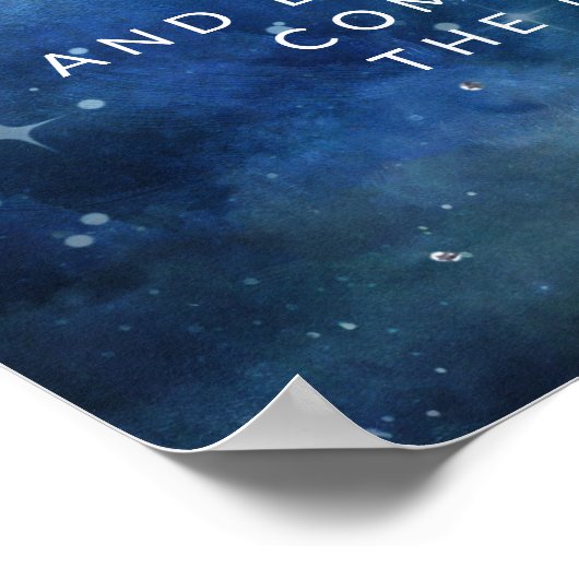 Poster Panneau de la table Lunair Sky Pleine lune Mariage (Coin)