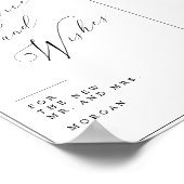 Poster Panneau de la Table Mariage Calligraphie Conseils  (Coin)