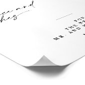 Poster Panneau de la Table Mariage Calligraphie Conseils  (Coin)