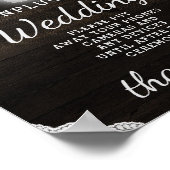 Poster Panneau de la table Mariage débranchée en bois rus (Coin)