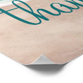 Poster Panneau de la table Mariage Island Breeze Cartes e (Coin)