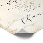 Poster Panneau de la table Mariage Ombre Yellow Gold Unpl (Coin)