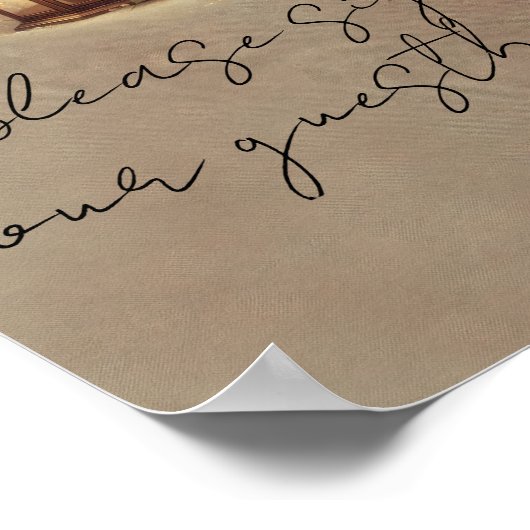 Poster Panneau de la table Mariage Rustique de la lantern (Coin)