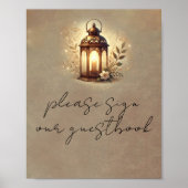 Poster Panneau de la table Mariage Rustique de la lantern (Devant)