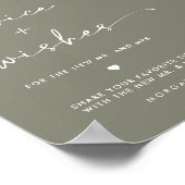 Poster Panneau de la table Mariage Sage Green Advice and  (Coin)