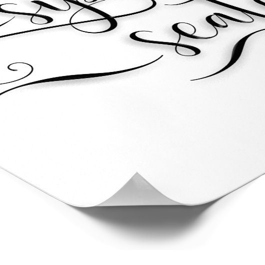 Poster Panneau de la table Mariage Sip and Be Seed (Coin)