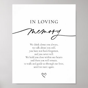 Poster Panneau de la table Mémoire du Mariage Love