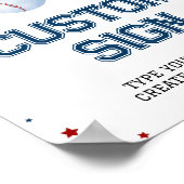 Poster Panneau de la table personnalisée de baseball Baby (Coin)