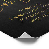 Poster Panneau de la tablette de Script Black Gold de la (Coin)